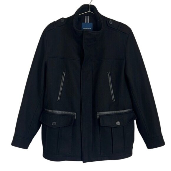Cole Haan Men's Wool Blend Jacket in Black - M - Picture 1 of 7